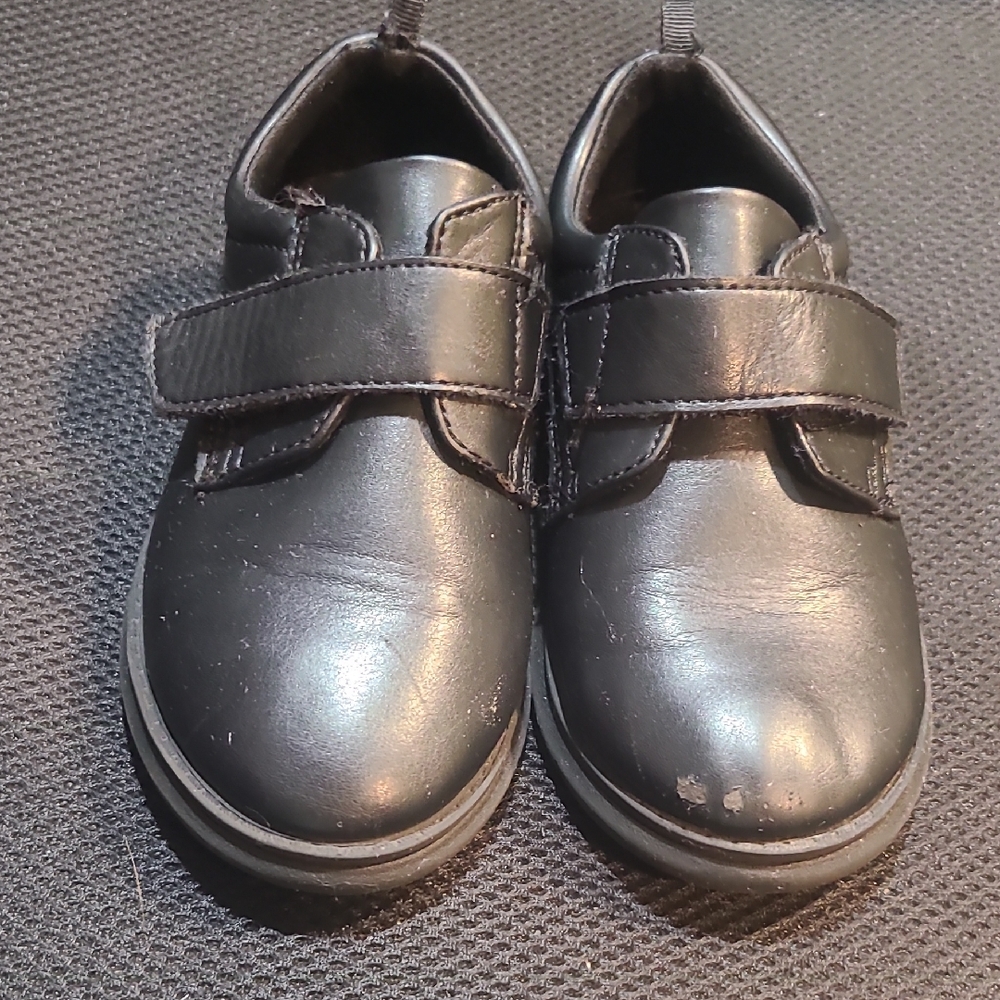 wonder nation Black Kids Hook-and-Loop Dress Shoes